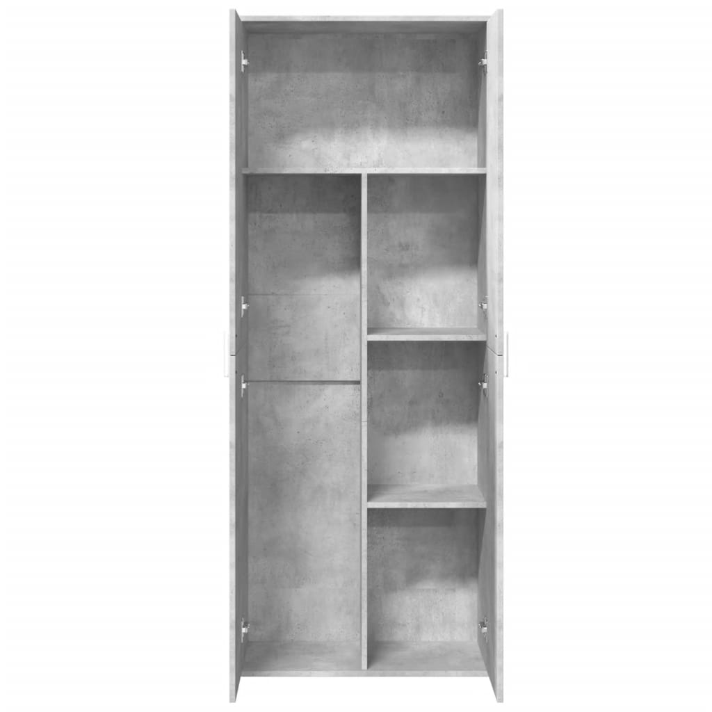 Highboard betonggrå 70x35x180 cm konstruert tre