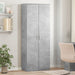 Highboard betonggrå 70x35x180 cm konstruert tre