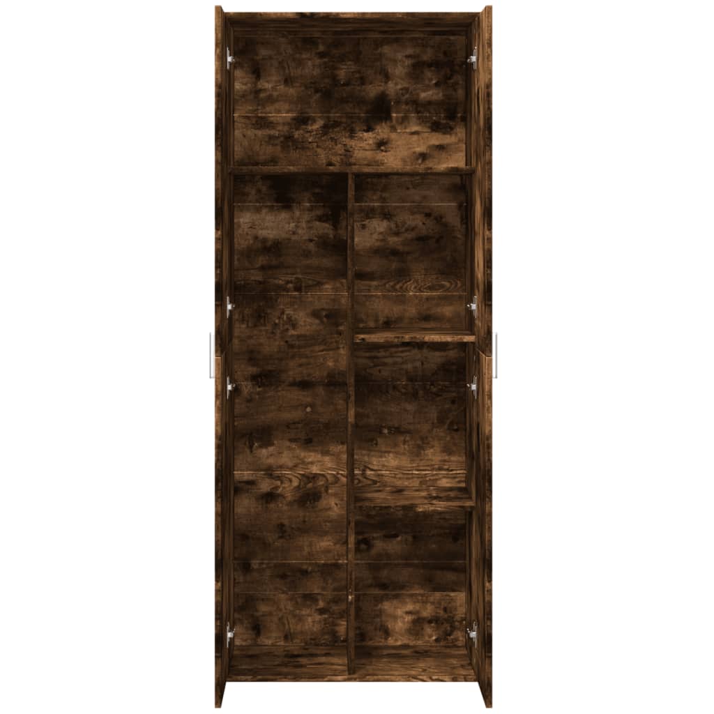 Highboard røkt eik 70x35x180 cm konstruert tre