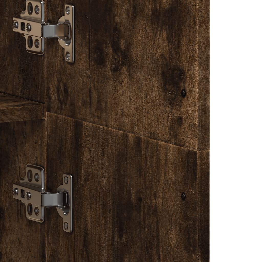 Highboard røkt eik 70x35x180 cm konstruert tre
