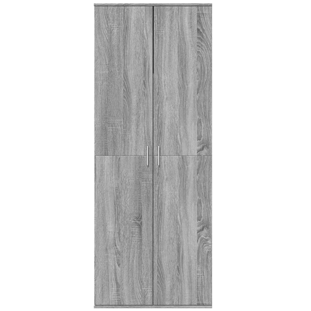 Highboard grå sonoma 70x35x180 cm konstruert tre