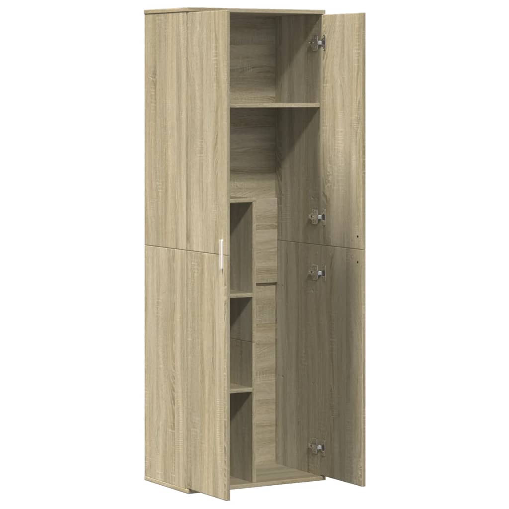 Highboard sonoma eik 60x35x180 cm konstruert tre