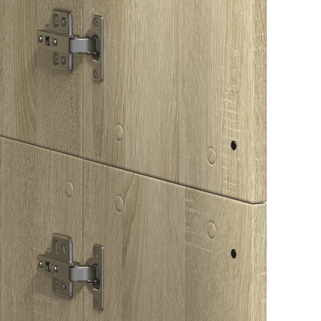 Highboard sonoma eik 60x35x180 cm konstruert tre
