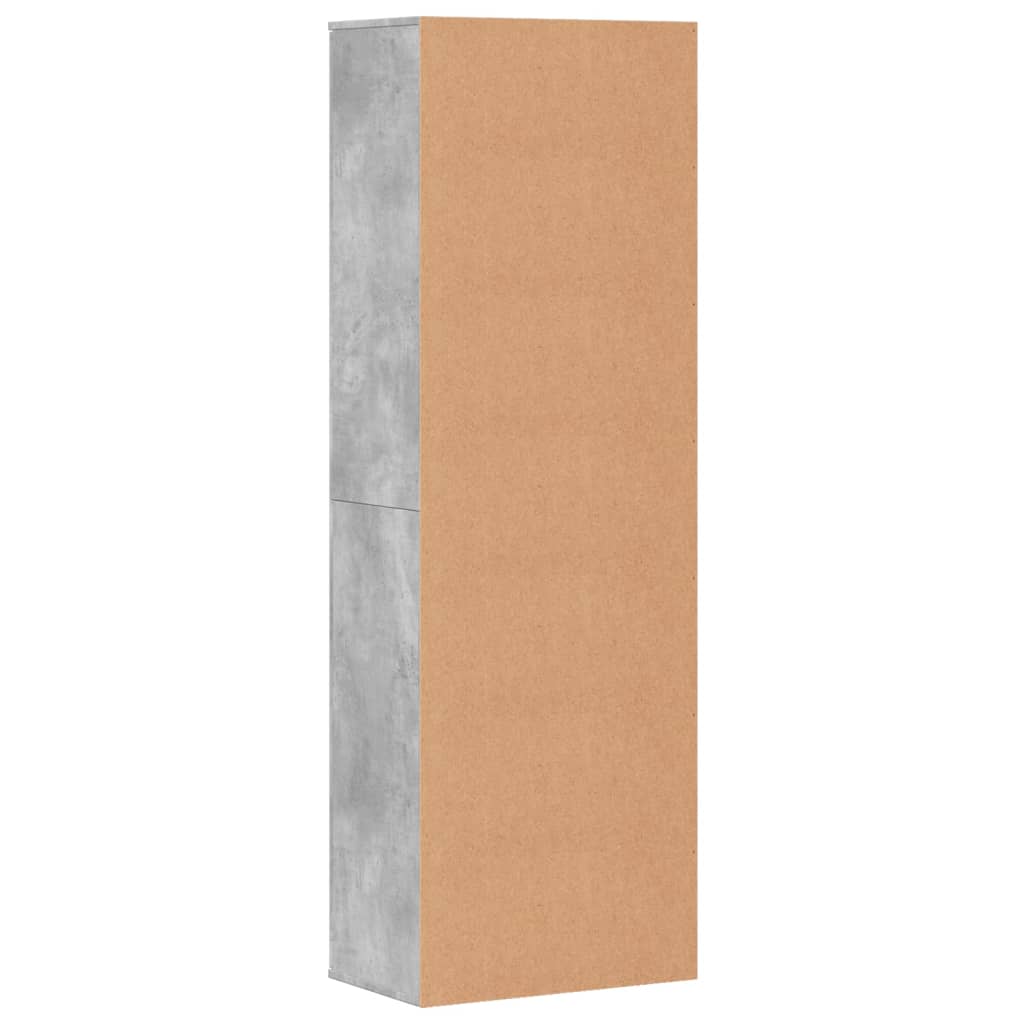 Highboard betonggrå 60x35x180 cm konstruert tre