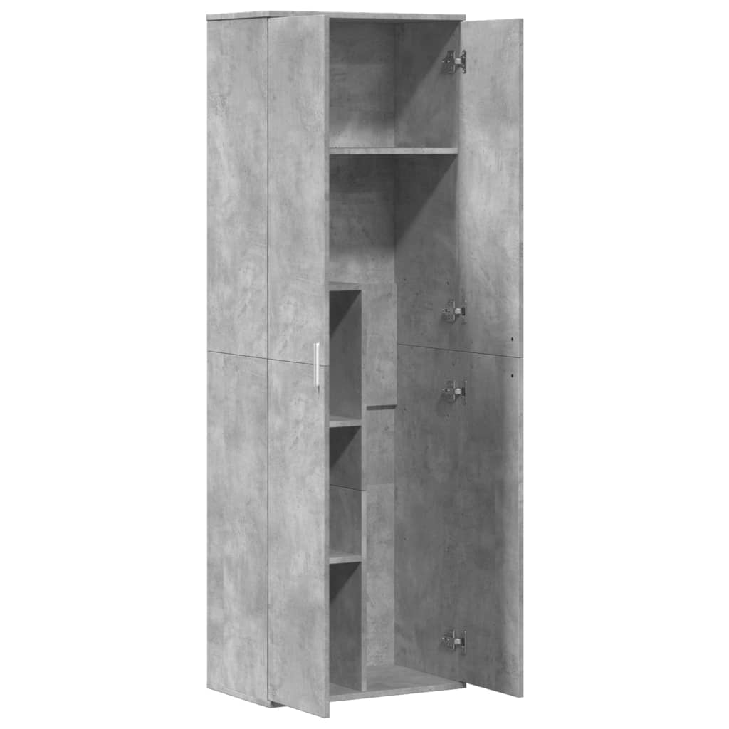 Highboard betonggrå 60x35x180 cm konstruert tre