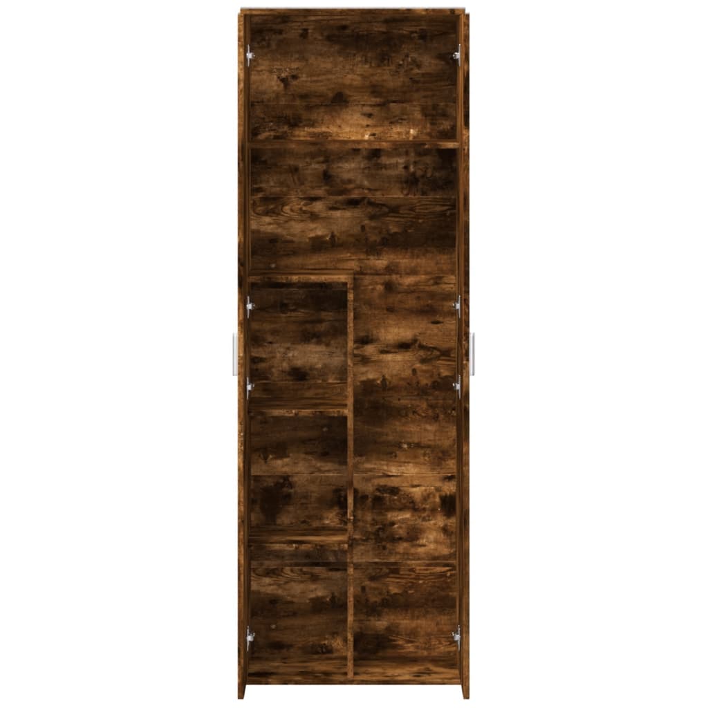 Highboard røkt eik 60x35x180 cm konstruert tre