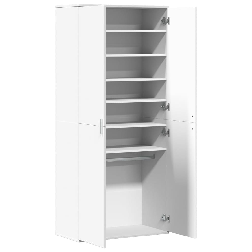Skoskap hvit 80x39x178 cm sponplate