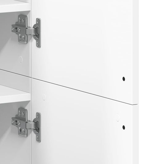 Skoskap hvit 80x39x178 cm sponplate