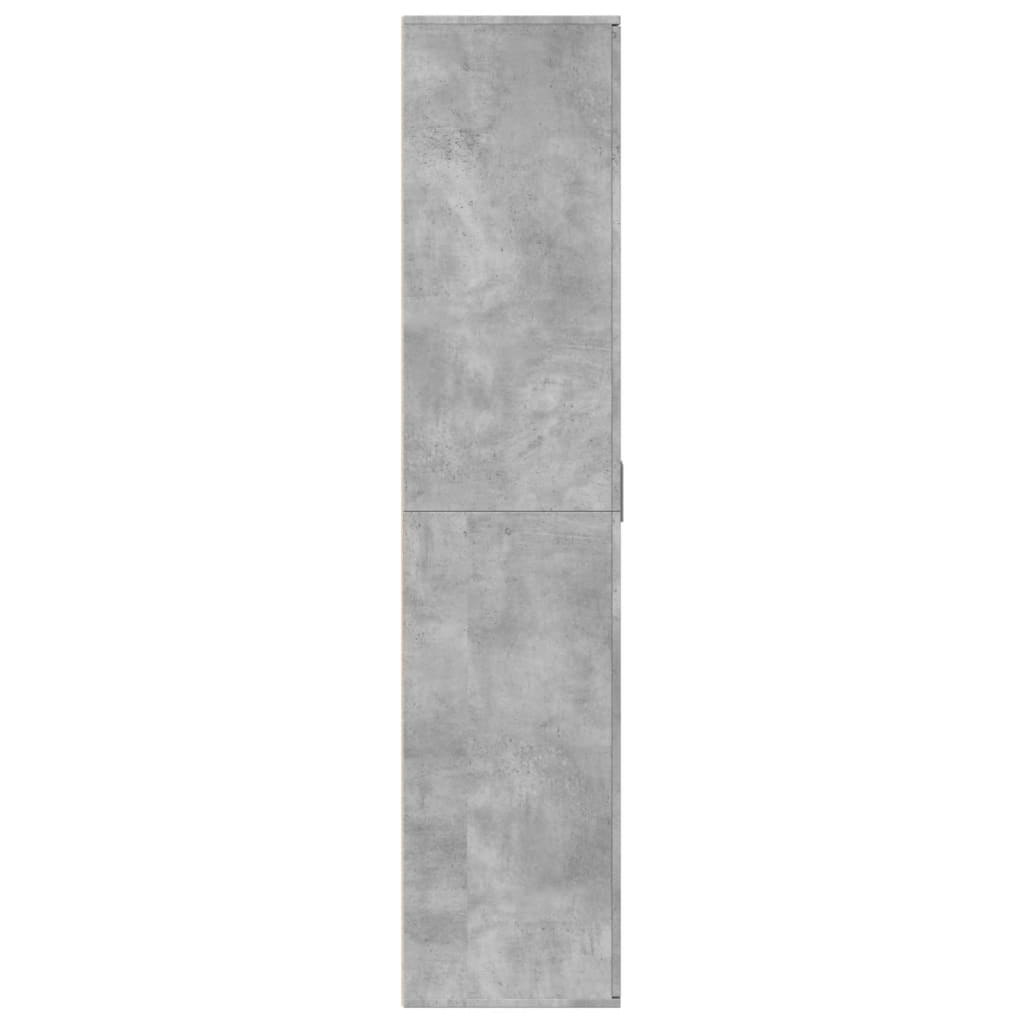 Skoskap betonggrå 80x39x178 cm sponplate