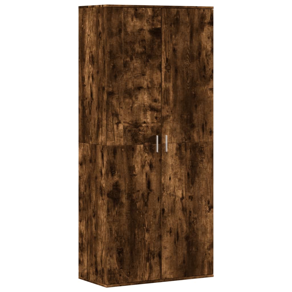 Skoskap røkt eik 80x39x178 cm konstruert tre