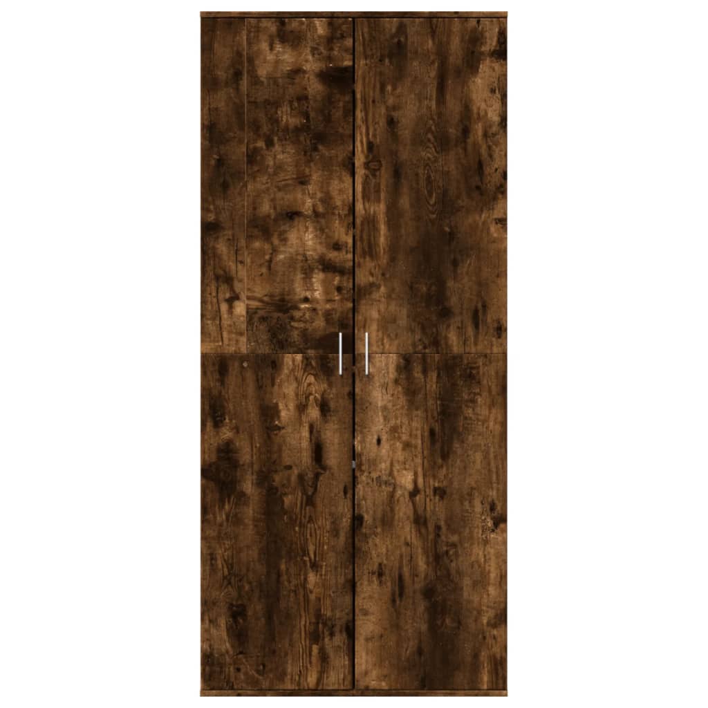 Skoskap røkt eik 80x39x178 cm konstruert tre