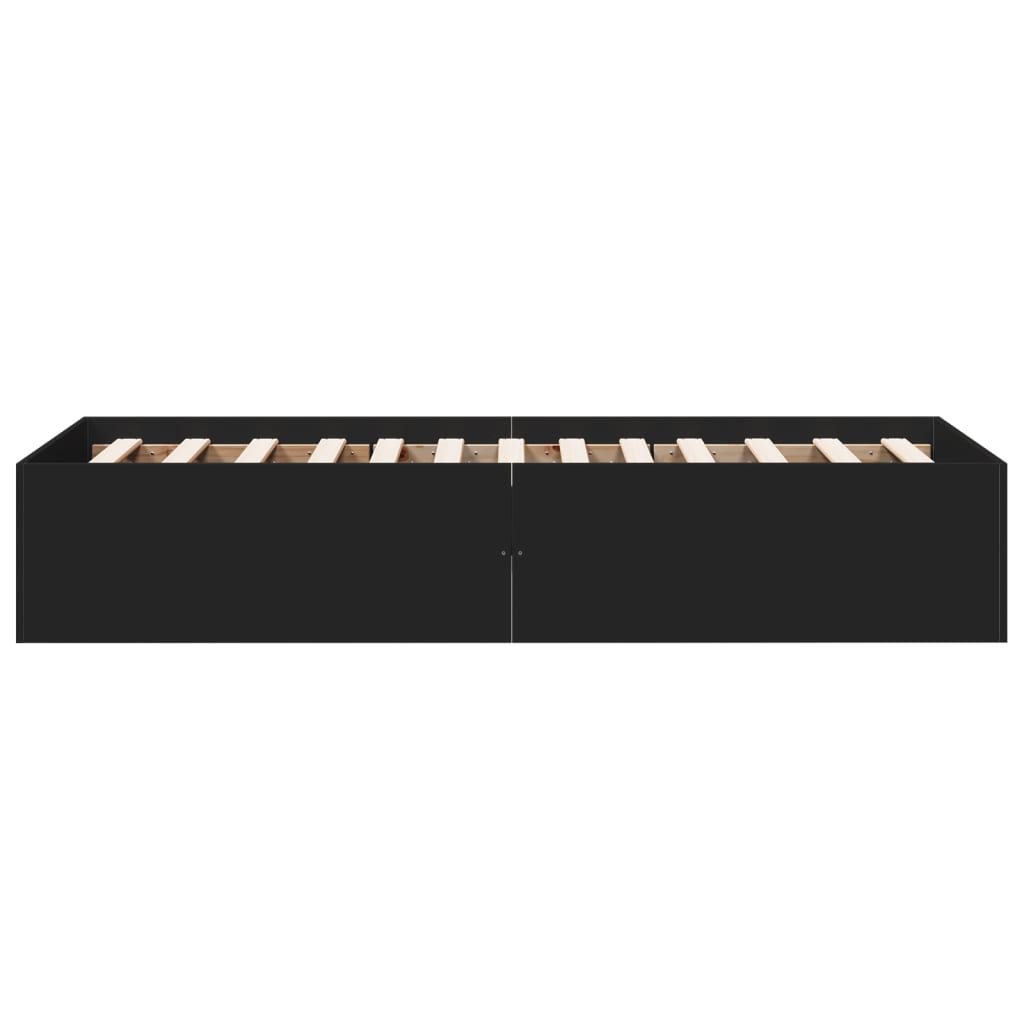 Sengeramme svart 75x190 cm konstruert tre