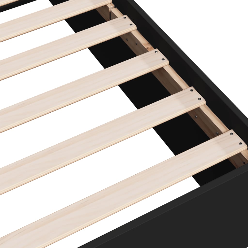 Sengeramme svart 75x190 cm konstruert tre