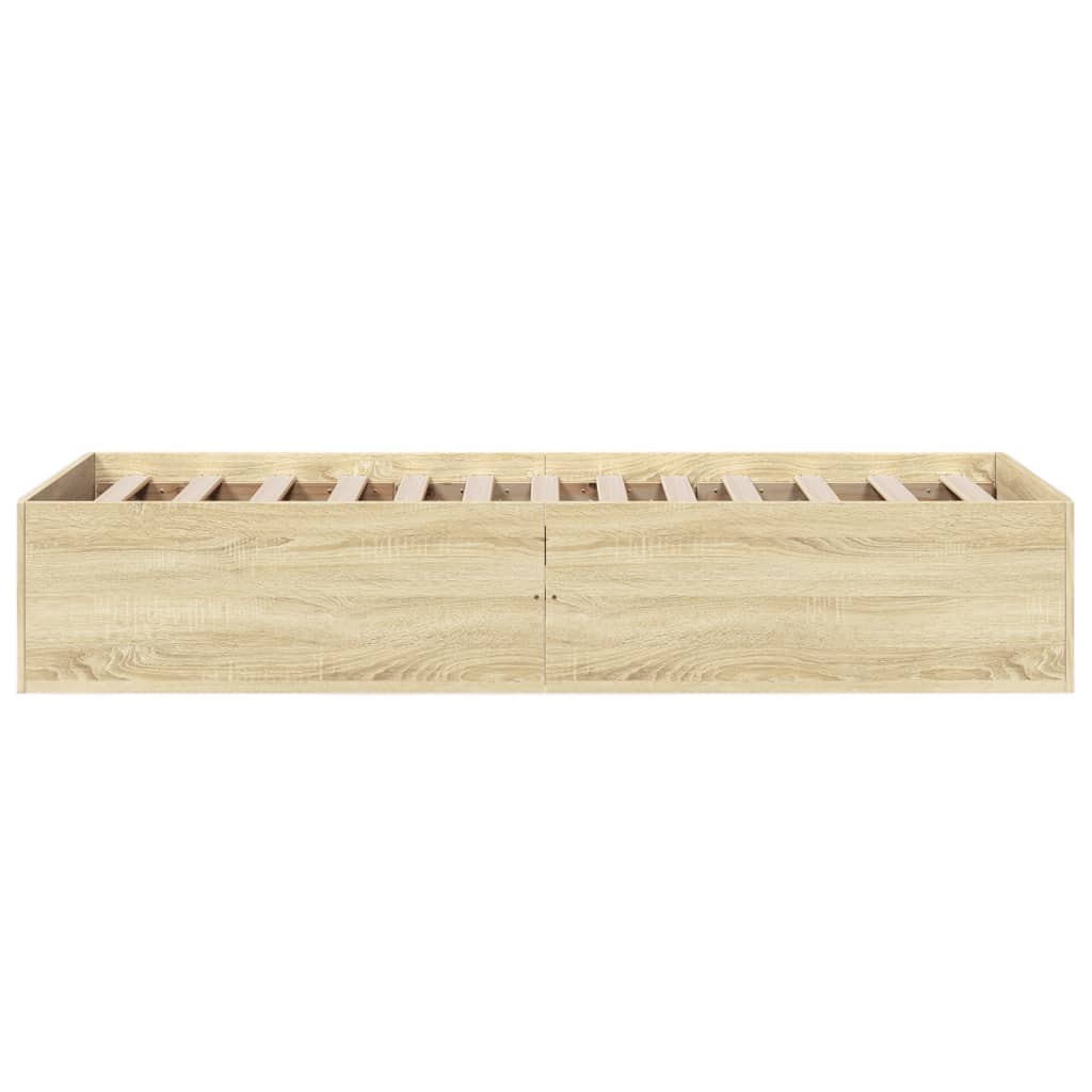 Sengeramme uten madrass sonoma eik 75x190 cm konstruert tre