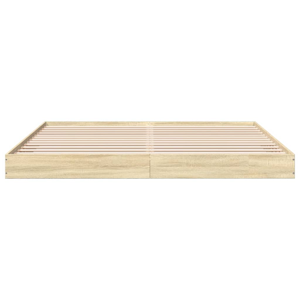 Sengeramme uten madrass sonoma eik 180x200 cm konstruert tre