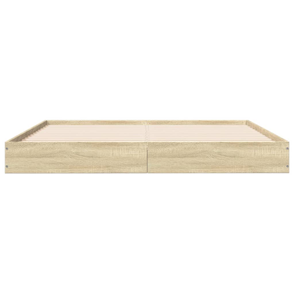 Sengeramme uten madrass sonoma eik 160x200 cm konstruert tre