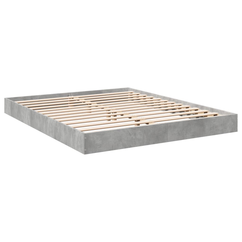 Sengeramme betonggrå 160x200 cm konstruert tre