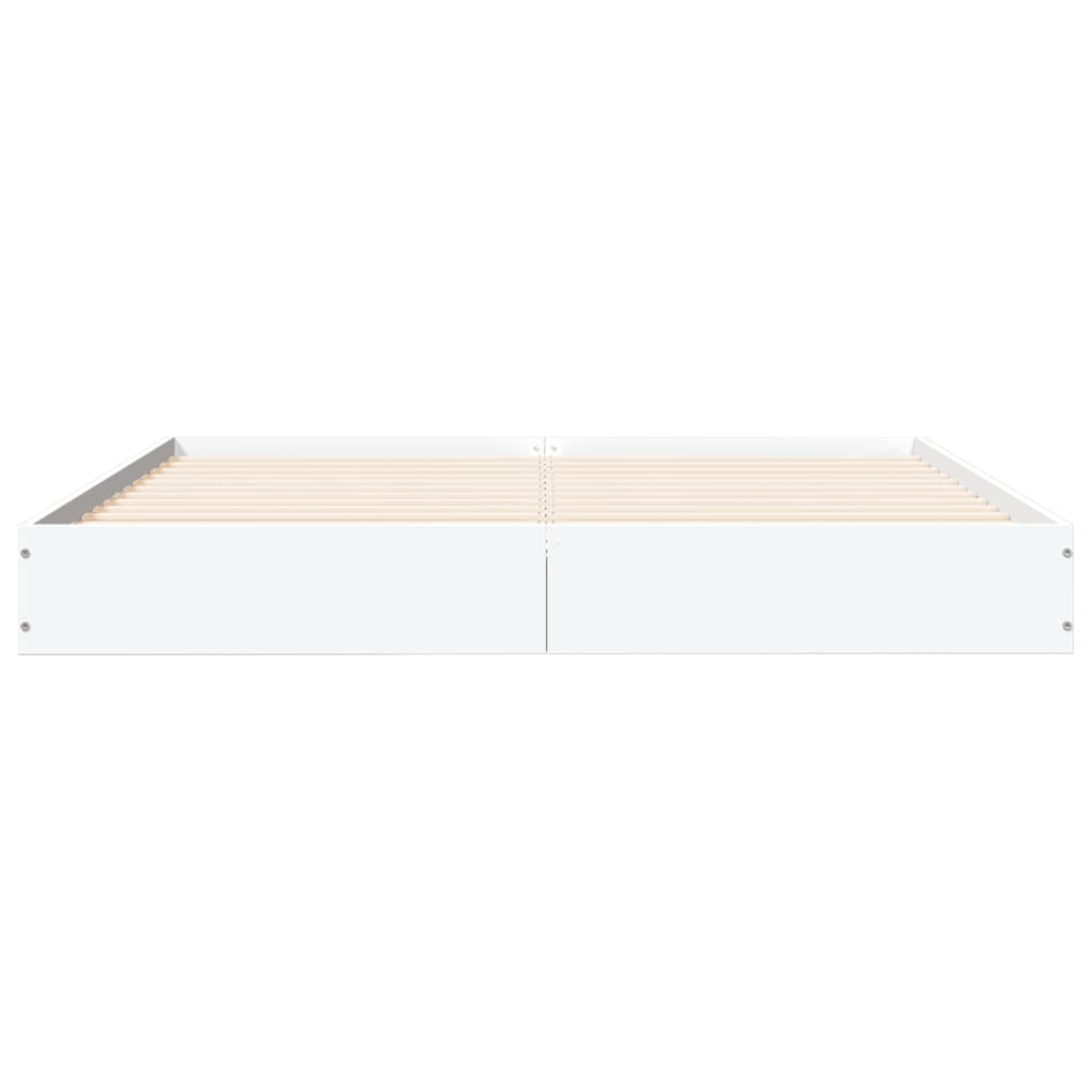 Sengeramme hvit 140x200 cm konstruert tre