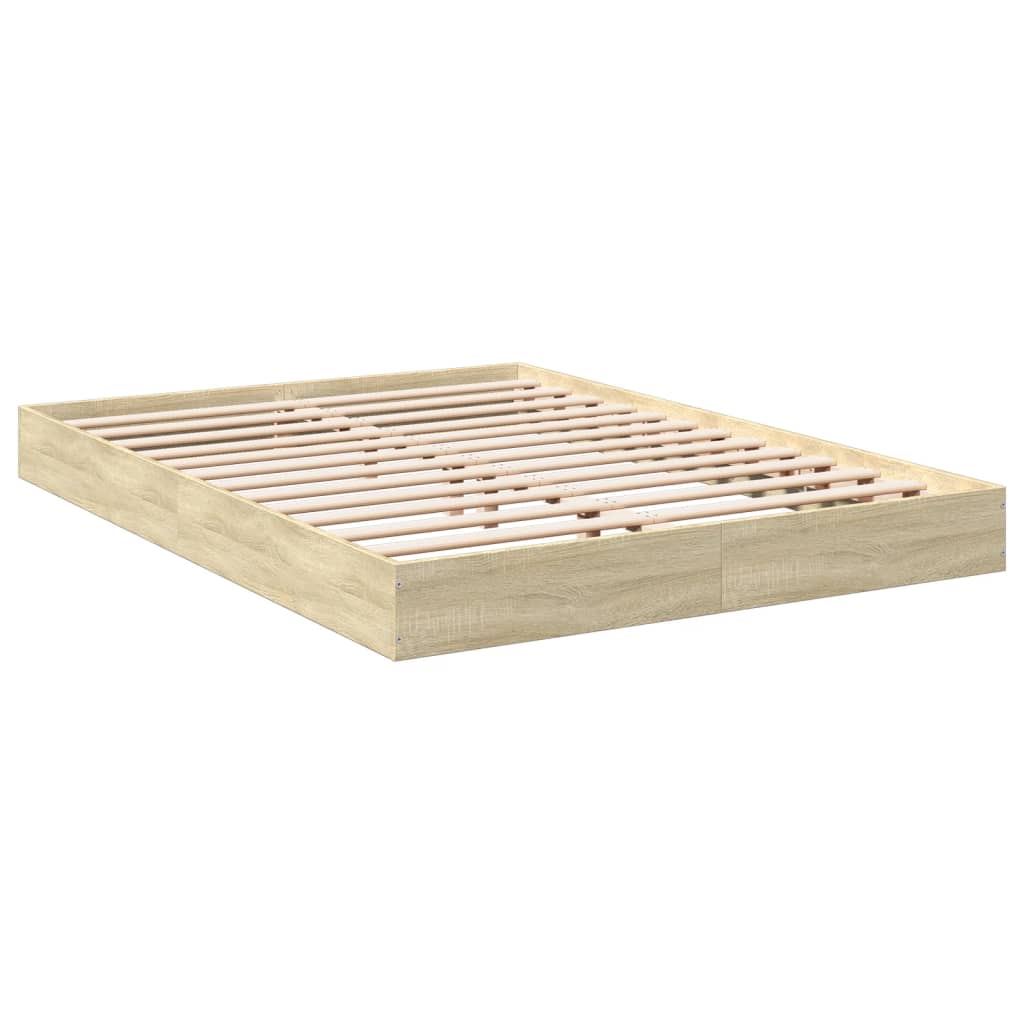 Sengeramme uten madrass sonoma eik 140x200 cm konstruert tre