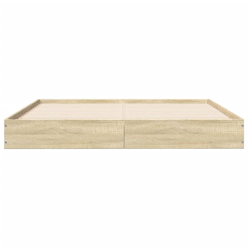 Sengeramme uten madrass sonoma eik 140x200 cm konstruert tre