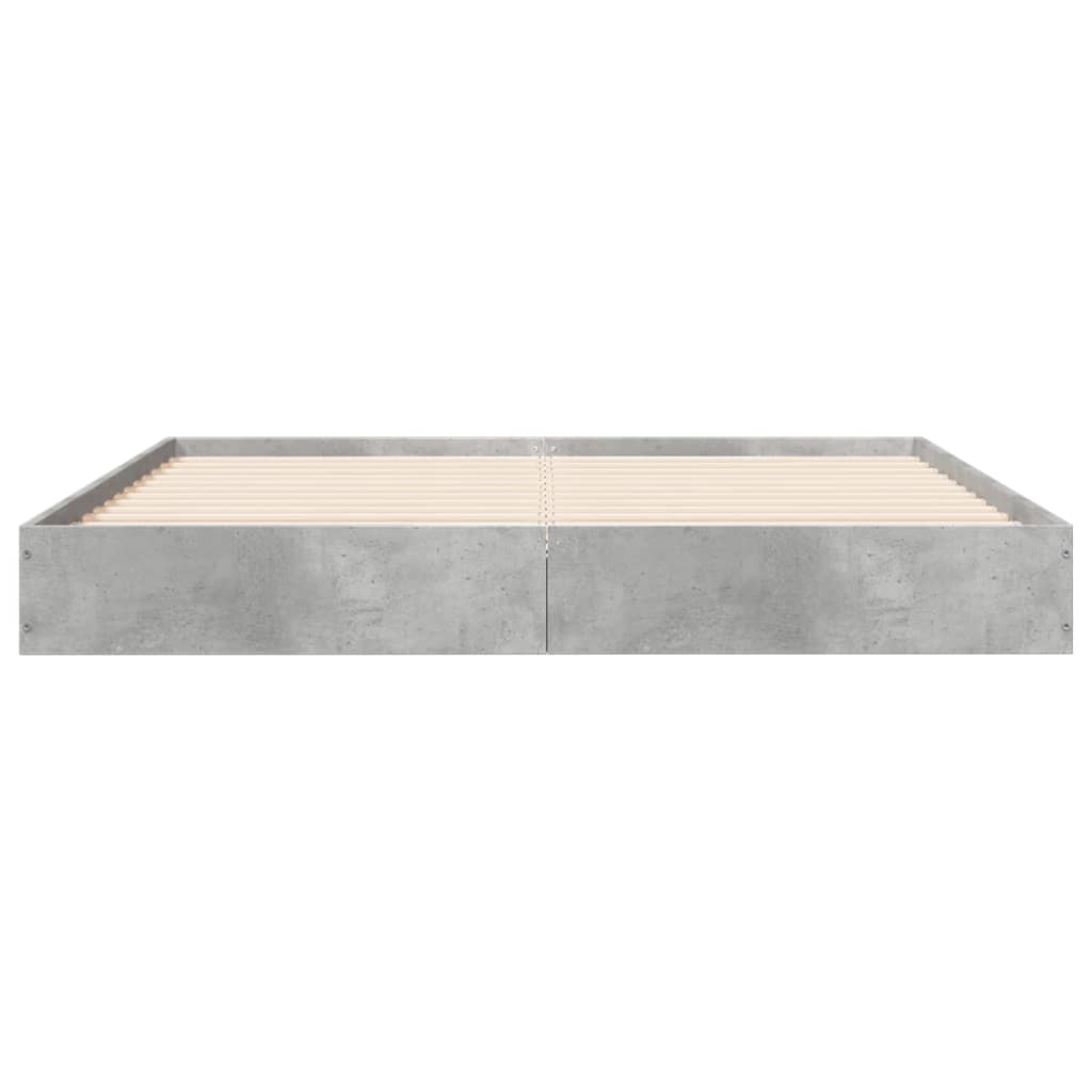 Sengeramme betonggrå 140x200 cm konstruert tre