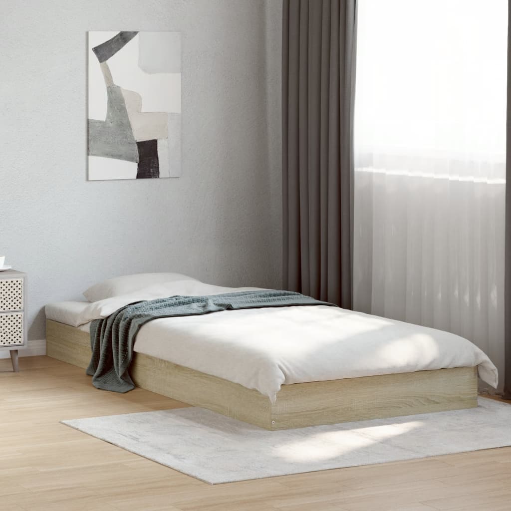 Sengeramme uten madrass sonoma eik 100x200 cm konstruert tre
