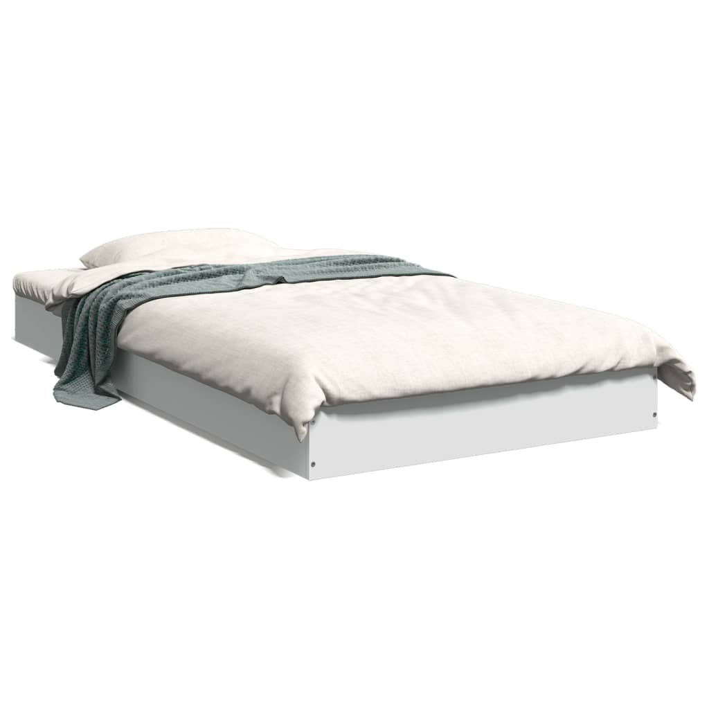 Sengeramme hvit 90x190 cm konstruert tre