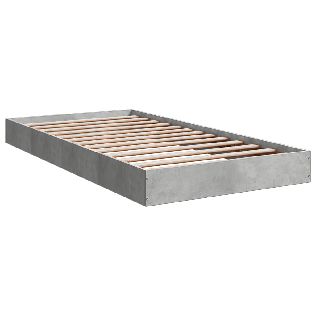 Sengeramme betonggrå 90x190 cm konstruert tre