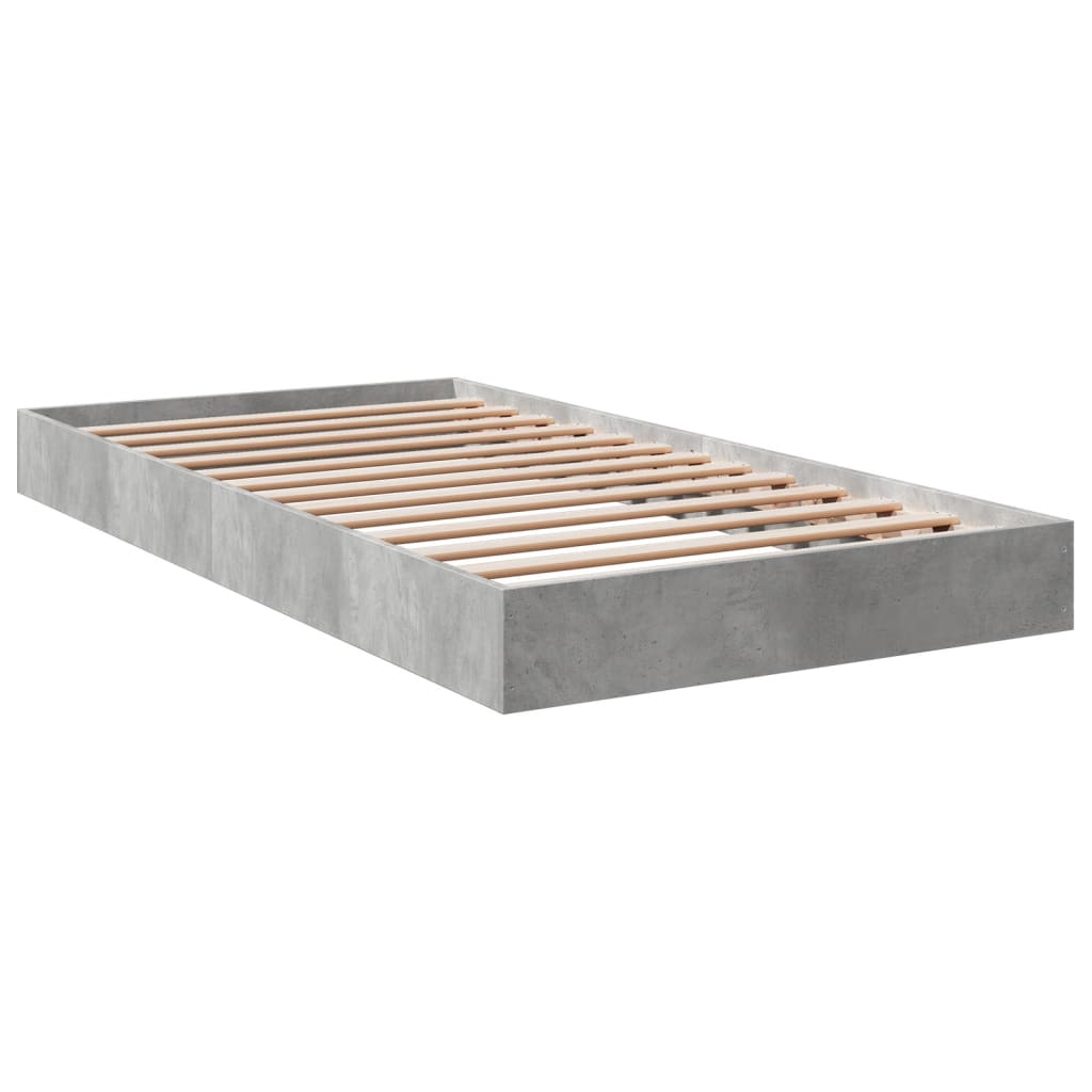 Sengeramme betonggrå 90x190 cm konstruert tre