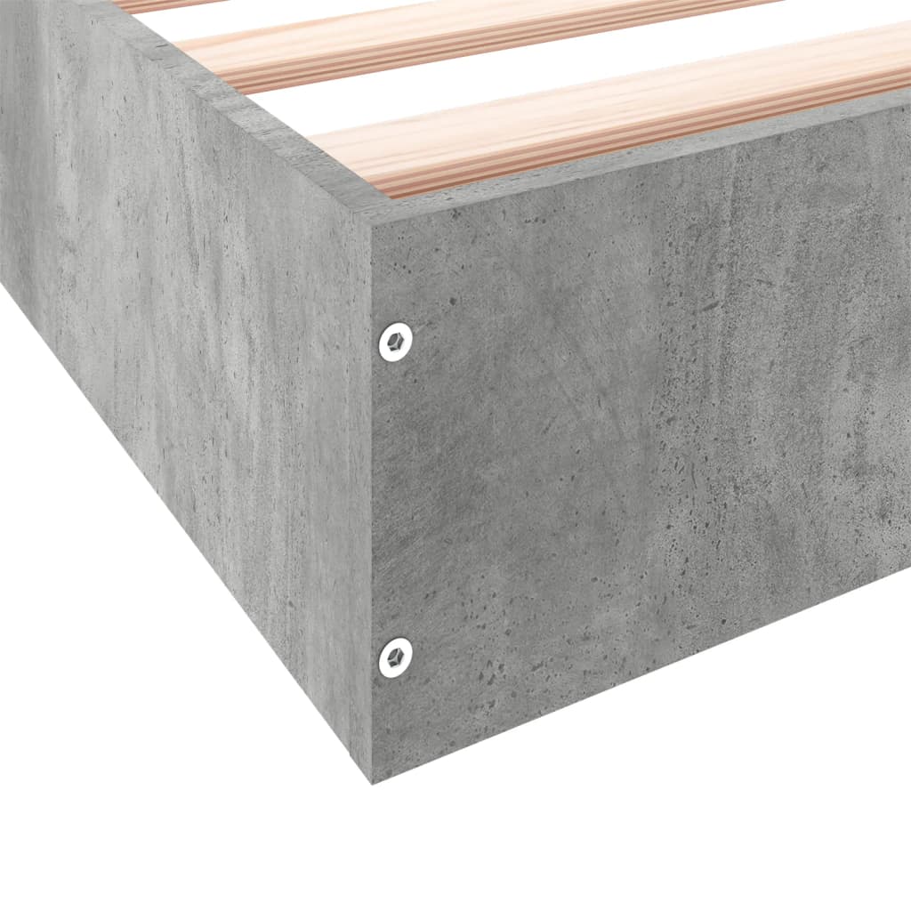 Sengeramme betonggrå 90x190 cm konstruert tre