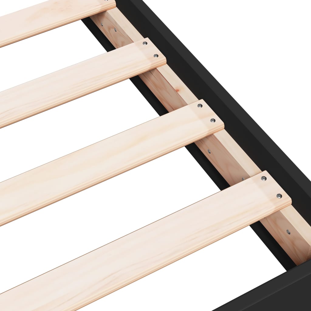 Sengeramme svart 75x190 cm konstruert tre