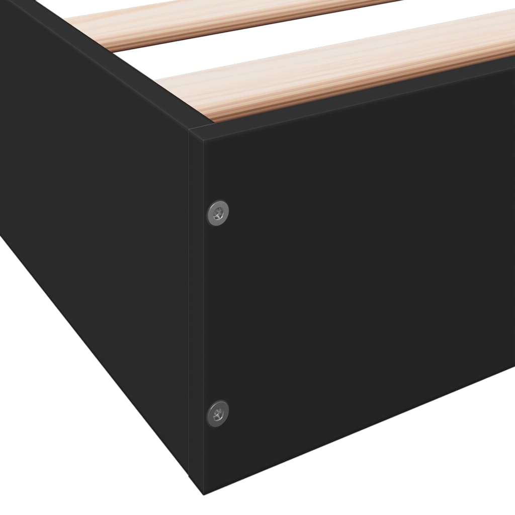 Sengeramme svart 75x190 cm konstruert tre