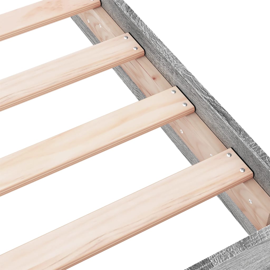 Sengeramme grå sonoma 75x190 cm konstruert tre