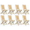 Sammenleggbare hagestoler 8 stk 46x66x99 cm bambus