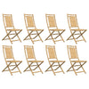Sammenleggbare hagestoler 8 stk 46x66x99 cm bambus