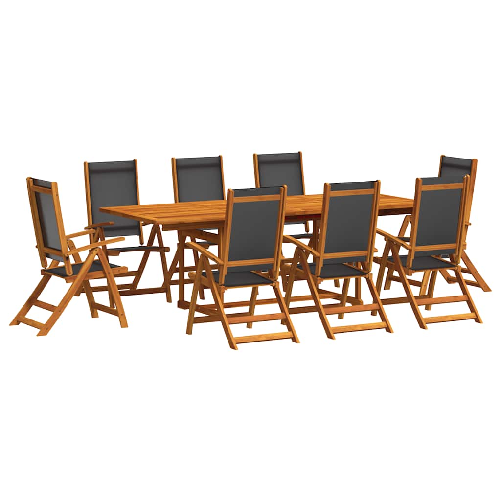 Hagespisegruppe 9 deler heltre akasie og textilene vidaXL