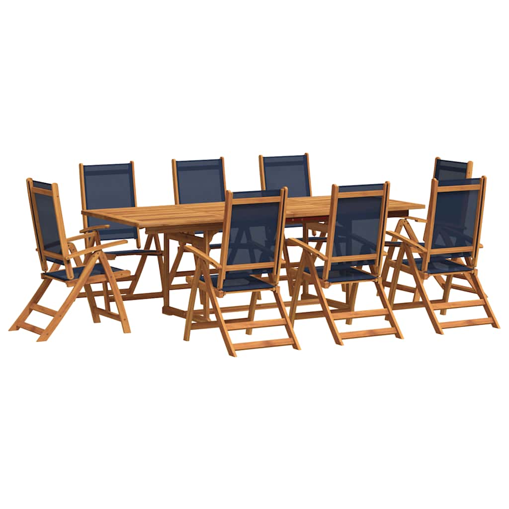 Hagespisegruppe 9 deler heltre akasie og textilene vidaXL