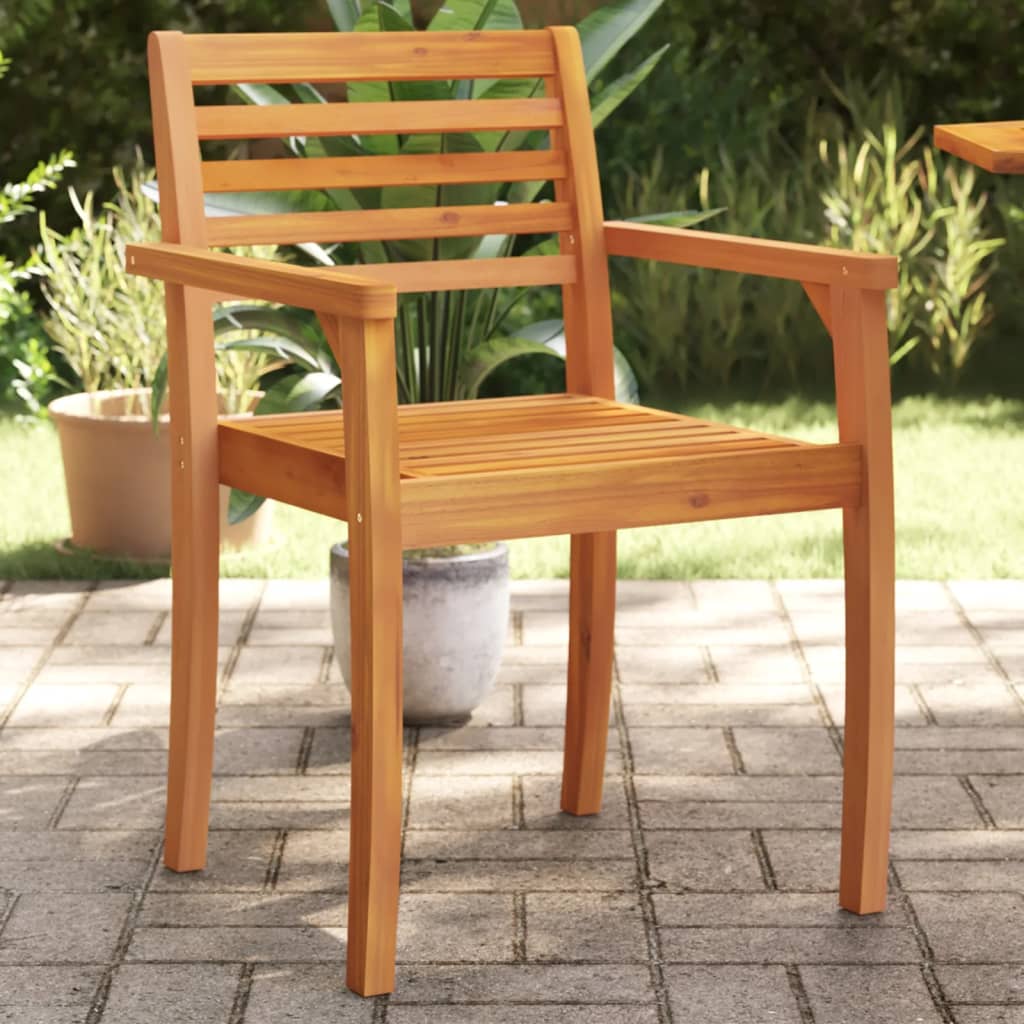Hagestoler 8 stk 59x55x85 cm heltre akasie