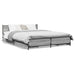 Sengeramme med skuffer grå sonoma 135x190 cm konstruert tre