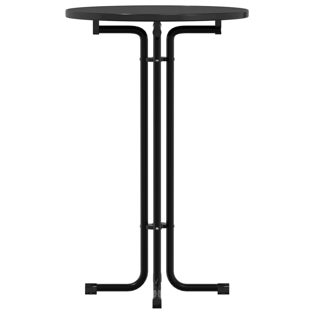 Spisebord svart Ø70x110 cm konstruert tre og stål