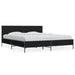 Sengeramme svart 200x200 cm konstruert tre og metall