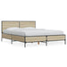 Sengeramme sonoma eik 135x190 cm konstruert tre og metall