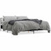 Sengeramme svart 200x200 cm konstruert tre og metall