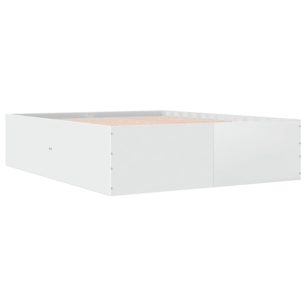 Sengeramme hvit 160x200 cm konstruert tre