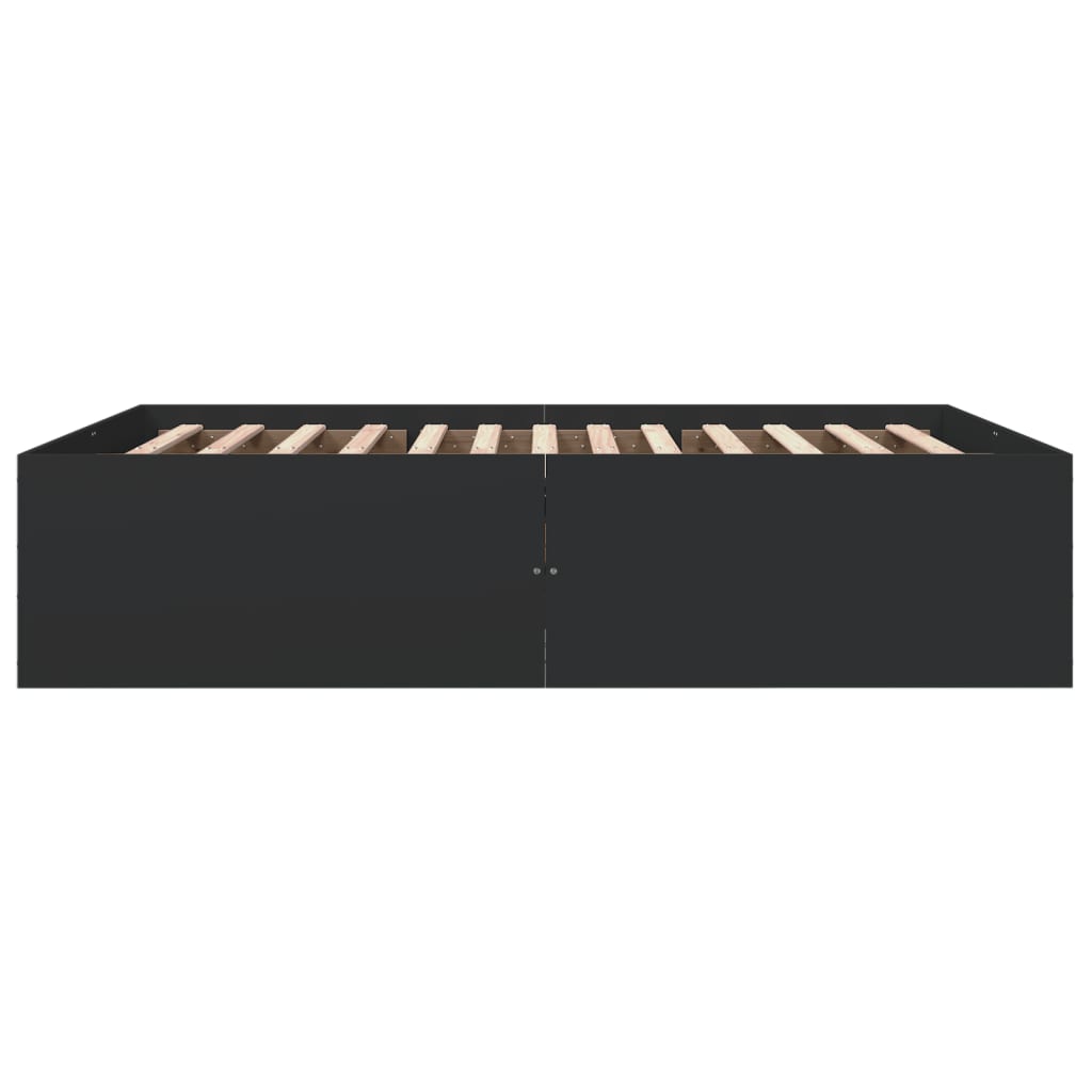 Sengeramme svart 160x200 cm konstruert tre