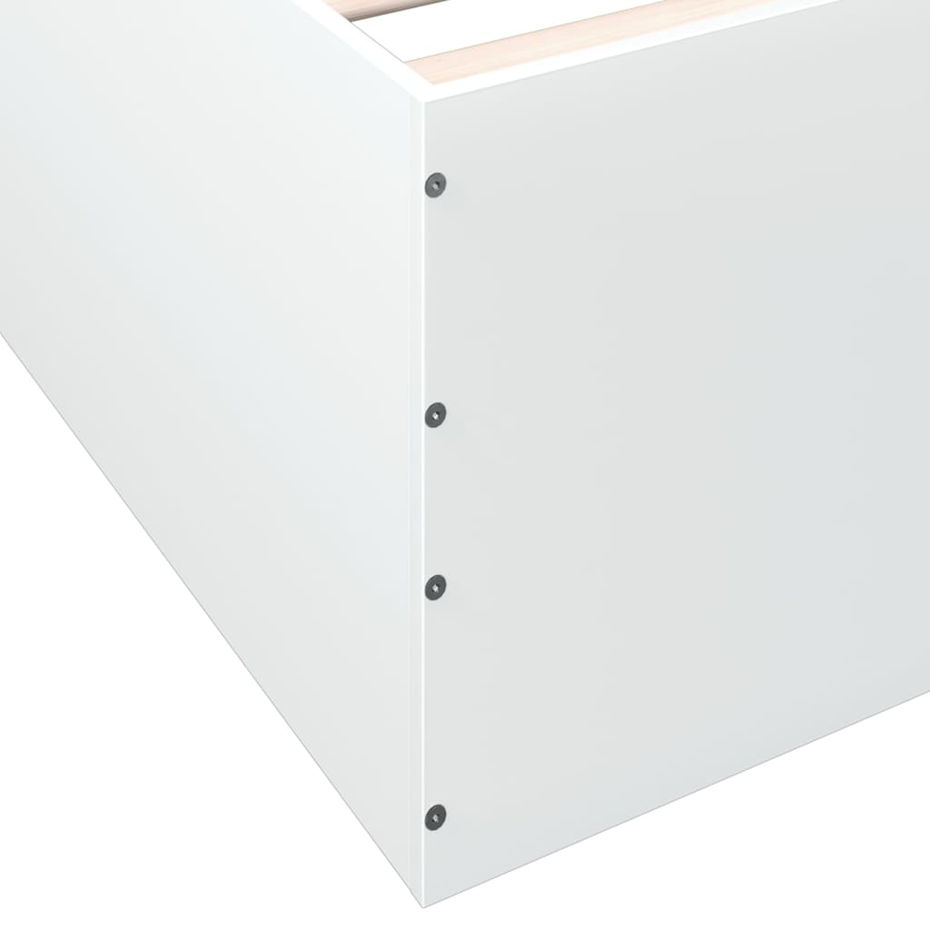 Sengeramme hvit 150x200 cm konstruert tre