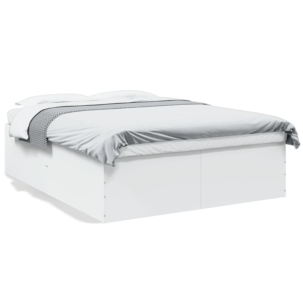 Sengeramme hvit 150x200 cm konstruert tre