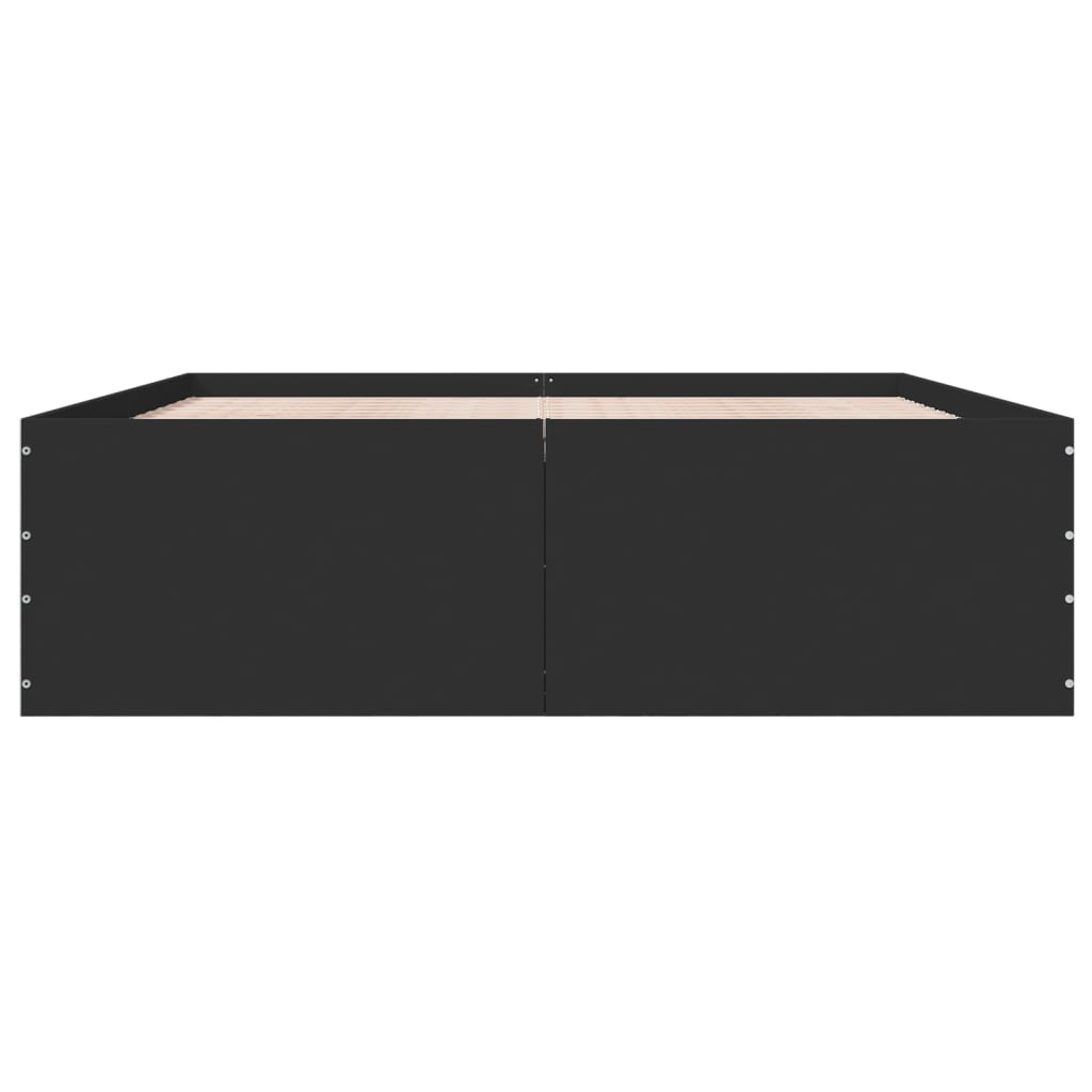 Sengeramme svart 150x200 cm konstruert tre