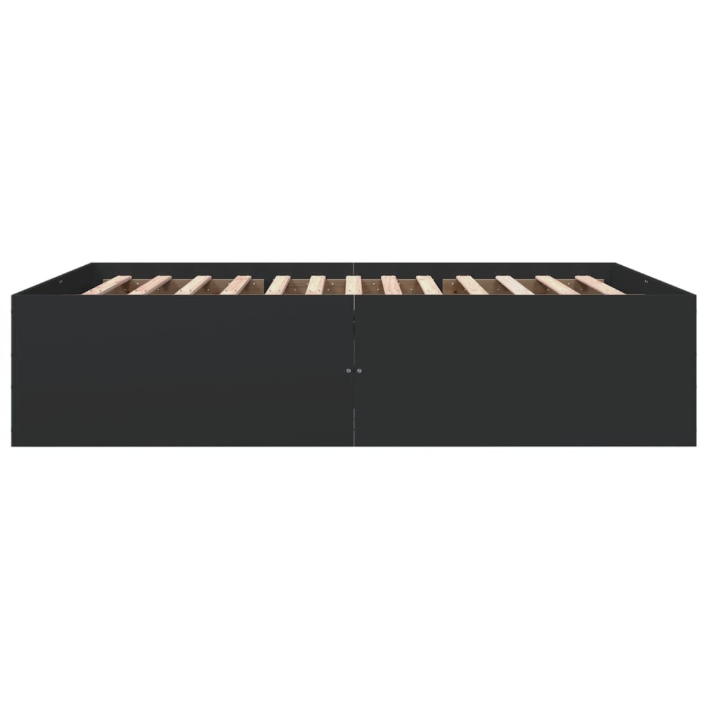 Sengeramme svart 150x200 cm konstruert tre