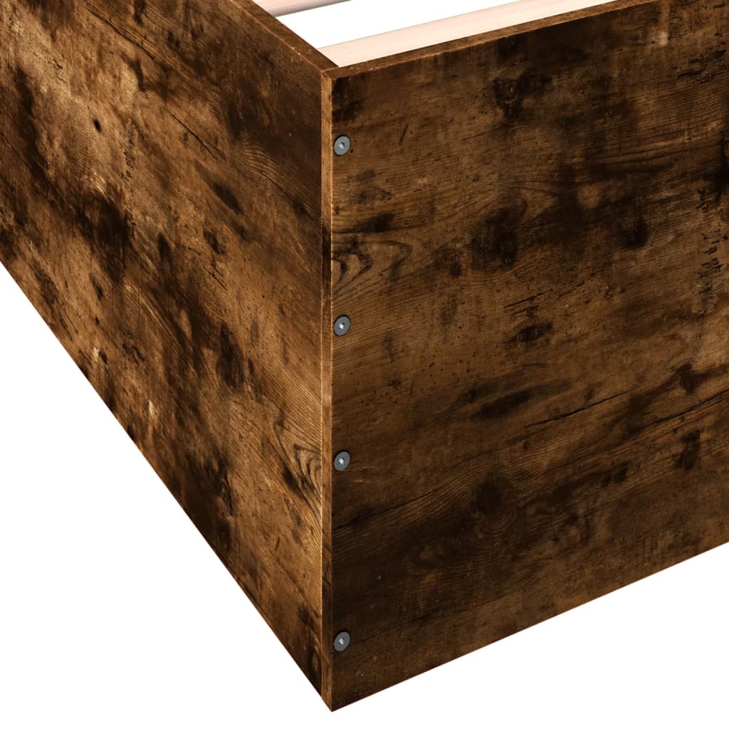 Sengeramme røkt eik 150x200 cm konstruert tre